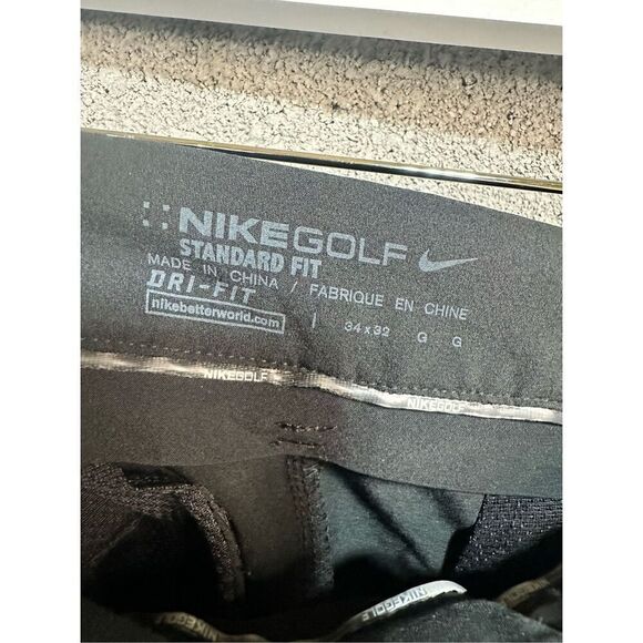 Nike Golf Performance Dri Fit Straight Leg Pants Standard Black Size 34x32 - Picture 2 of 3
